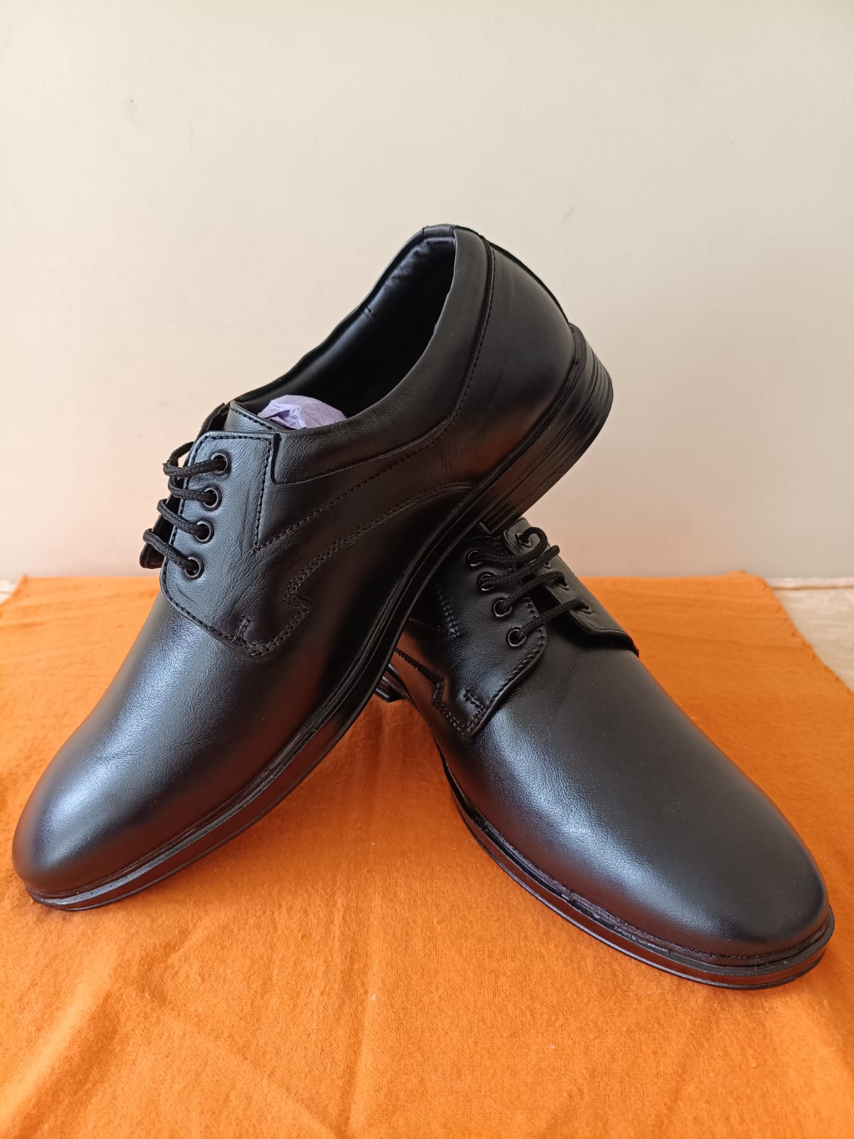 Synthetic Leather Black Formal Shoes for Men